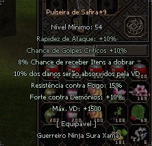 Pulseira de safira